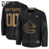 Vancouver Canucks Hockeydrakt Custom Fanatics Military Appreciation Practice 2024-25 Svart - Barn